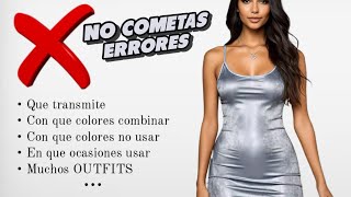 VESTIDO PLATEADO ➤ Como combinar y vestir  muchos OUTFITS para mujer [upl. by Abihsat673]