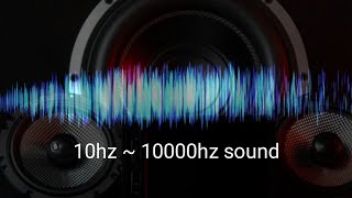 10hz  10000hz sound test tone test bass subwoofer speaker cleaner sound pembersih speaker hp [upl. by Nelleoj906]