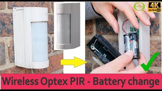 How to replace the batteries in the wireless Optex VXI Infinity PIR sensor [upl. by Annazus]