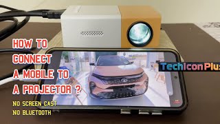 How to Connect Projector to Phone using Cable  Type C to HDMI Converter adapter [upl. by Chang]