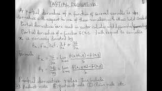 PARTIAL DERIVATIVES [upl. by Arica642]