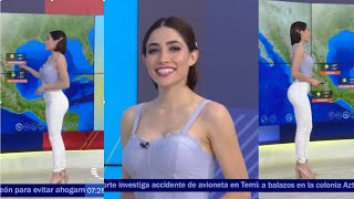 Andrea Canchola clima tv host 🍑 forecast tv weather clima [upl. by Otinauj]