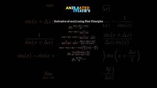 PROOF quotDerivative of cscxquot [upl. by Gromme445]