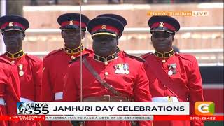 17 Kenya Rifles battalion trooping their colours at 55th Jamhuri Celebrations [upl. by Ellennad]