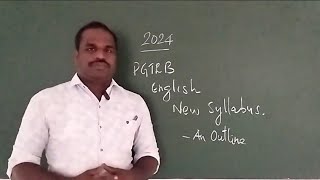 PGTRB 2024 NEW SYLLABUS ENGLISH  AN OUTLINE [upl. by Crespo931]