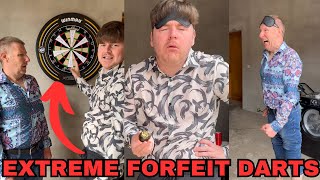 Extreme Forfeit Darts Blindfolded Darts Forfeit Mini Game [upl. by Ayanad]