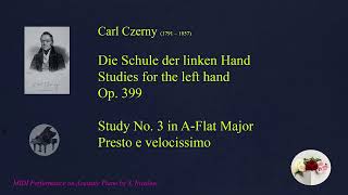 Carl Czerny Study Op 399 No 3 in AFlat Major from Studies for the Left Hand [upl. by Nawrocki]