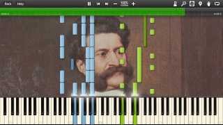 Johann Strauss II  The Blue Danube Waltz Op 314  Synthesia Piano Solo Tutorial [upl. by Saimon438]