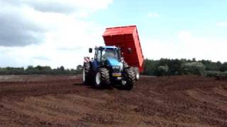 Peat company Grooten New Holland TS115 and Ford 8210 [upl. by Oleusnoc]