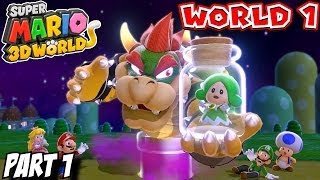 Super Mario 3D World  Gameplay Walkthrough Part 1  World 1 100 [upl. by Ahsiekar]