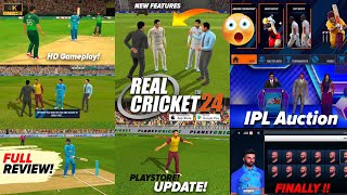 Real Cricket 24  Full Review  new Gameplay amp New Features  hd Graphics New Ui Crowd Ai [upl. by Ahseekal]