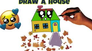 How to Draw a Cute Little House  StepbyStep Tutorial for Beginners 🎨🏠 [upl. by Fritz]