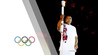 Muhammad Ali lights the the Olympic Flame at Atlanta 1996 [upl. by Ruosnam193]