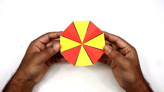 How to Make a Paper Moving Flexagon  Origami Flexagon with Paper [upl. by Japeth]