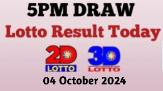 Lotto Result Today 5pm live draw October 04 2024 Swertres Ez2 PCSO live result [upl. by Assert507]