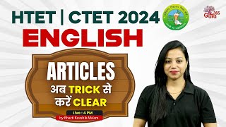 HTET amp CTET English Classes 2024  Articles  by Bharti Mam [upl. by Galliett]