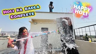 🤣Holi Prank On Papa Gone Right Le Liya Badla Grand Dhuliwandan Celebration wit Girls Bindass Kavya [upl. by Northey]