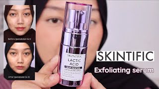 Review amp Cara Pakai Exfoliating Serum SKINTIFIC Lactic Acid Skin Renewal [upl. by Eniaj513]