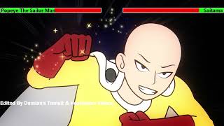 Popeye vs Saitama with healthbars 22 [upl. by Hollinger]