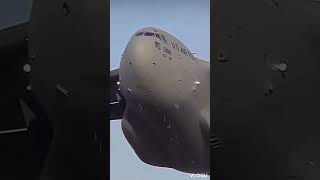 This Pilot is Awesome takeoff C17 from an American Aircraft Carrier c130 c17 aviationb [upl. by Lindy]