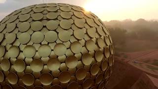 Matrimandir Auroville pondicherry  Aerial view [upl. by Fosque]