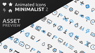 Animated Icons  Minimalist 2  Asset Preview [upl. by Sinned]