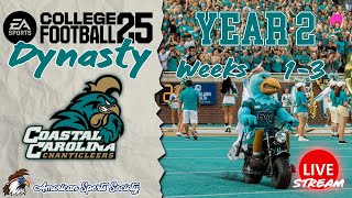 🏈Year 2  Weeks 13  Coastal Carolina Chanticleers DYNASTY 🔴LIVE STREAM [upl. by Anairt]