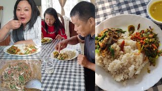 Nakam bitchiMechi songe chatjok mikang gitchakpileDry fish curryGaro dishGaro Mukbang [upl. by Bouldon]