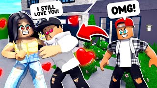 MY EXHUSBAND KISSED ME INFRONT OF MY BOYFRIEND  Roblox Bloxburg Roleplay [upl. by Atinna85]