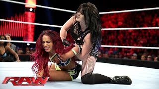 Paige vs Sasha Banks Raw July 27 2015 [upl. by Idahs]