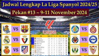 Jadwal Liga Spanyol Pekan ke 13  Real Sociedad vs Barcelona  La Liga 20242025 [upl. by Aleck]