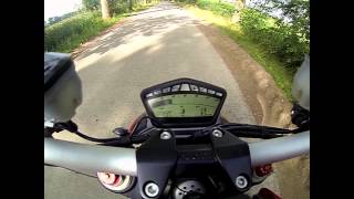 Ducati Streetfighter 848 Acceleration 0200kmh [upl. by Letnuahs]