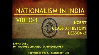 RISE OF NATIONALISM IN INDIA PART1 CLASS X HISTORY L3 [upl. by Misa]