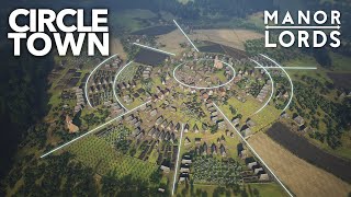 CIRCLE Town 0500 Villagers Timelapse  Manor Lords Build [upl. by Priest256]