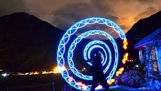 Visual Poi Dance Improv during a beautiful night over the Sacred Valley [upl. by Elizabeth358]