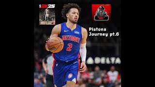 NBA 2K25 Gameplay XBOX Series X Pistons Journey pt6 NY vs DET Season 1 [upl. by Sldney576]