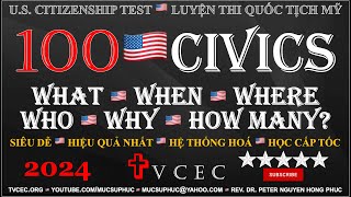 100 CÂU HỎI QUỐC TỊCH MỸ 🇺🇸 HỌC TIẾNG ANH 🇺🇸 100 CIVICS QUESTIONS 🇺🇸 US CITIZENSHIP TEST 2024 🇺🇸 [upl. by Ettenaj894]