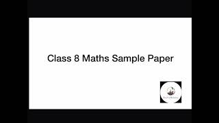 Class 8algebricexpressionexponent and power sample paper [upl. by Aikem]