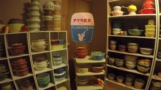 VINTAGE PYREX COLLECTION and Glassware  Federal  Fire King [upl. by Ennaej274]