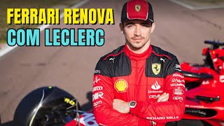 SCUDERIA FERRARI RENOVA CONTRATO COM CHARLES LECLERC  FÓRMULA 1 [upl. by Arodaeht]