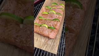 Lachs von der Planke  Fisch grillen Rezept  Die Frau am Grill [upl. by Nebeur]