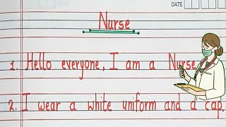 10 lines on Nurse in english  Fancy dress nurse speech  Community helper growwithuma [upl. by Tteirrah]