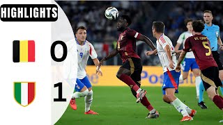 Italy vs Belgium10  Goals Highlights  UEFA Nations League2024 [upl. by Daeriam]