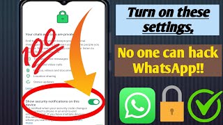 How to Enable WhatsApp Hacking Securitynew update 2024 [upl. by Hawkins]