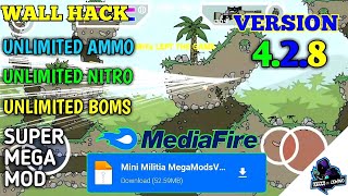 MINI MILITIA DA2  428 WALL HACK  SUPER MEGA MOD  UNLIMITED EVERYTHING [upl. by Sutit]