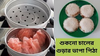 শুকনো চালের গুড়া দিয়ে সহজ পদ্ধতিতে ভাপা পিঠার রেসিপি  bangladeshi vapa pitha recipe [upl. by Arbas]