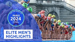 Highlights  2023 World Triathlon Olympic Triathlon Test Event Paris Elite Men [upl. by Zehc]