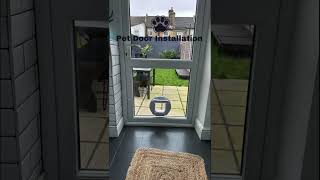 Cat Flap amp Dog Flap into any Glass doorsSolid doors Double glazing Upvc Wooden doorscatlover [upl. by Atelra]