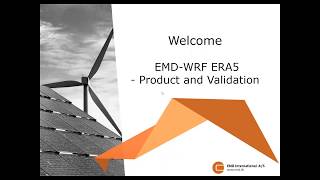 EMD WRF ERA5 Product and Validation [upl. by Spalla984]