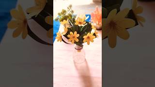 DIY paper flower vase with paper cup diy easycraft papercraft [upl. by Cara]